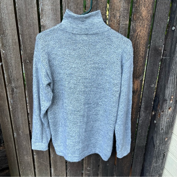 Signature Imports 100% Alpaca Partial Zip Gray Argyle Sweater Sz S - Picture 7 of 10